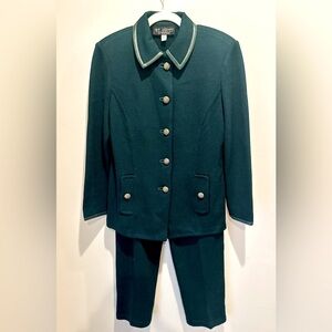St. John Women's Green Jacket & Coat Set